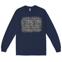 Navy grey leopard background Long Sleeve Tee - OliviaCreatesArt