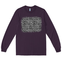 Plum grey leopard background Long Sleeve Tee - OliviaCreatesArt