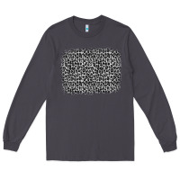 Smoke grey leopard background Long Sleeve Tee - OliviaCreatesArt