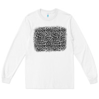 White grey leopard background Long Sleeve Tee - OliviaCreatesArt