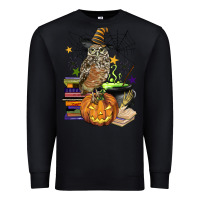 Black halloween owl Premium Sweatshirt - BarkalooDesign