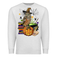 Oatmeal Heather halloween owl Premium Sweatshirt - BarkalooDesign