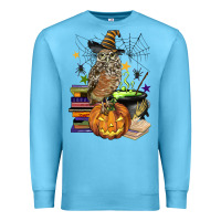 Ocean Blue halloween owl Premium Sweatshirt - BarkalooDesign