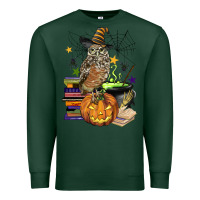 Sports Green halloween owl Premium Sweatshirt - BarkalooDesign