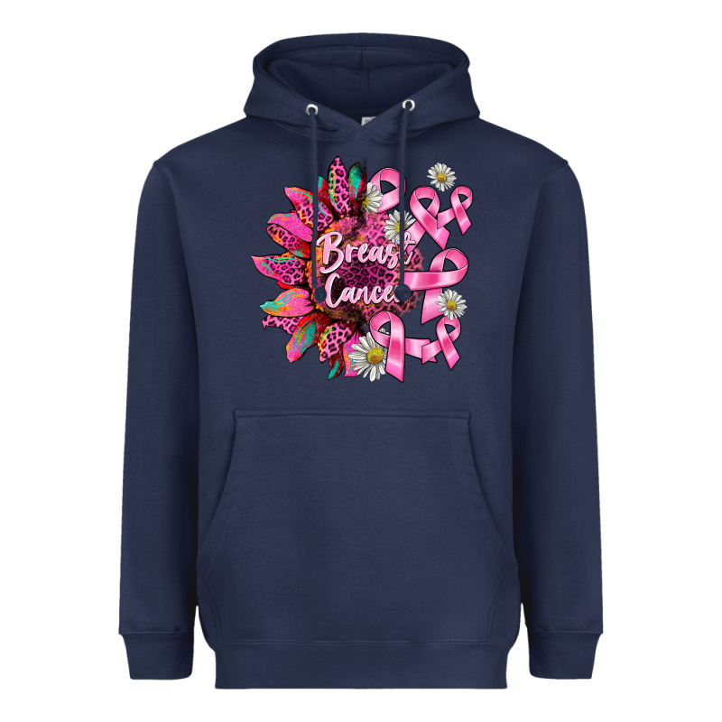 Breast Cancer Sunflower Heavyweight Hoodie by BarkalooDesign | Teevron