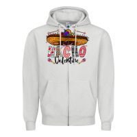 Dove Grey festive sombrero and nacho art Zipper Hoodie - CowhideDigitalArt