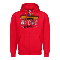 Red festive sombrero and nacho art Zipper Hoodie - CowhideDigitalArt