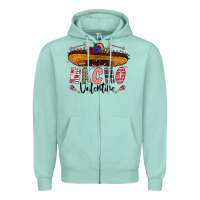 Seafoam festive sombrero and nacho art Zipper Hoodie - CowhideDigitalArt