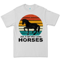 Dove Grey Just A Girl Who Loves Horses Premium Tee - Bettercallsaul