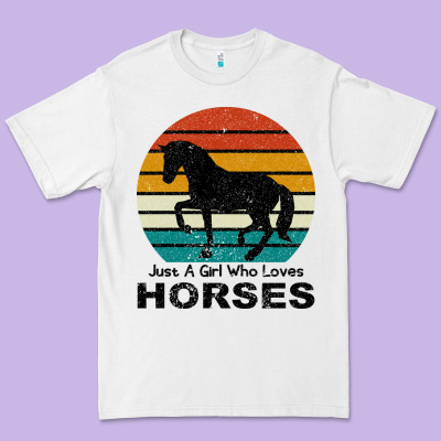 Just A Girl Who Loves Horses Premium Tee Designed By Bettercallsaul