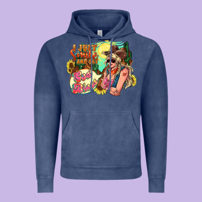 I Just Smile And Say God Bless Vintage Hoodie Designed By Howdyjamesfarm