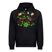 Black monster truck with shamrocks Urban Hoodie - AdoDesignShop
