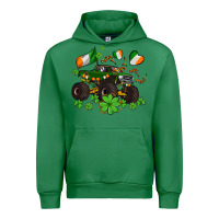 Emerald monster truck with shamrocks Urban Hoodie - AdoDesignShop
