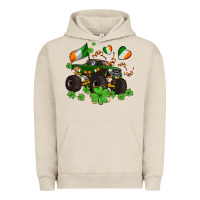 Pigment French Oak monster truck with shamrocks Urban Hoodie - AdoDesignShop