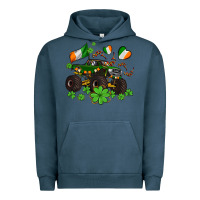 Pigment Midnight Navy monster truck with shamrocks Urban Hoodie - AdoDesignShop