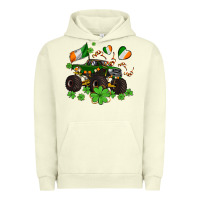 Monster Truck With Shamrocks Urban Hoodie | Teevron