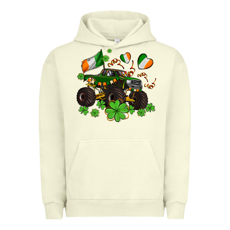 Monster Truck With Shamrocks Urban Hoodie by AdoDesignShop | Teevron