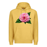 Antique Gold Camellia Flower Premium Hoodie - LillyAllenDesigns