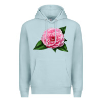 Blue Mist Camellia Flower Premium Hoodie - LillyAllenDesigns