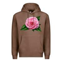 Chestnut Camellia Flower Premium Hoodie - LillyAllenDesigns