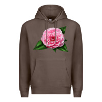 Coffee Camellia Flower Premium Hoodie - LillyAllenDesigns