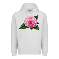 Dove Grey Camellia Flower Premium Hoodie - LillyAllenDesigns