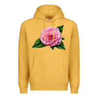 Mustard Camellia Flower Premium Hoodie - LillyAllenDesigns