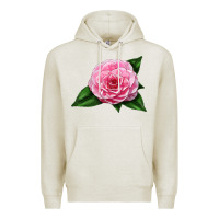 Oatmeal Heather Camellia Flower Premium Hoodie - LillyAllenDesigns