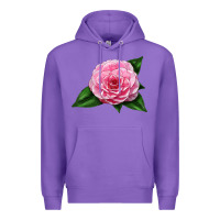 Purple Camellia Flower Premium Hoodie - LillyAllenDesigns