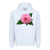 White Camellia Flower Premium Hoodie - LillyAllenDesigns