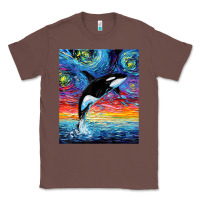 Chestnut Orca Killer Whale Starry Night Colorful Ocean Art By Aja Classic Tee - trangStudio