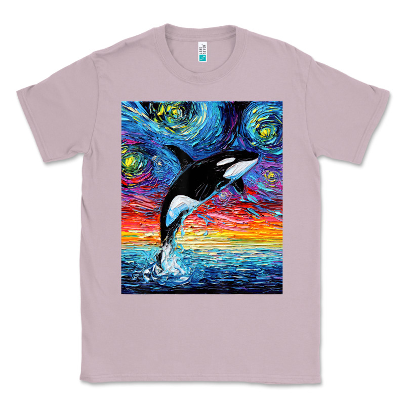 Orca Killer Whale Starry Night Colorful Ocean Art By Aja Classic Tee by trangStudio | Teevron