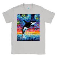 Moon Dust Orca Killer Whale Starry Night Colorful Ocean Art By Aja Classic Tee - trangStudio