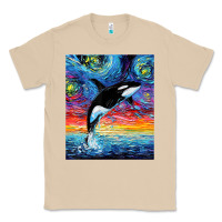 Mushroom Orca Killer Whale Starry Night Colorful Ocean Art By Aja Classic Tee - trangStudio