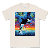 Natural Orca Killer Whale Starry Night Colorful Ocean Art By Aja Classic Tee - trangStudio