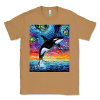 Toasted Coconut Orca Killer Whale Starry Night Colorful Ocean Art By Aja Classic Tee - trangStudio