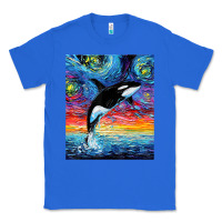 True Royal Orca Killer Whale Starry Night Colorful Ocean Art By Aja Classic Tee - trangStudio