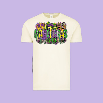 Happy Mardi Gras Yall Vintage Tee Designed By Cowgirlartshop
