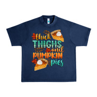 Navy thick thighs and pumpkin pies Urban Heavy Tee - CowGirlArtShop