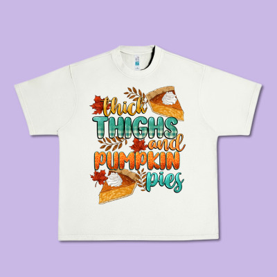 Thick Thighs And Pumpkin Pies Urban Heavy Tee Designed By Cowgirlartshop