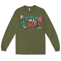 Army Green oncology nurse Long Sleeve Tee - OliviaCreatesArt
