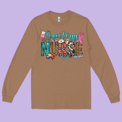 Oncology Nurse Long Sleeve Tee Designed By Oliviacreatesart