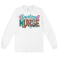 White oncology nurse Long Sleeve Tee - OliviaCreatesArt