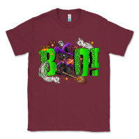 Burgundy Boo! with black cat Halloween Classic Tee - NancyCooperArtShop