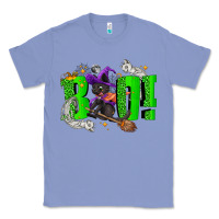 Boo! With Black Cat Halloween Classic Tee | Teevron