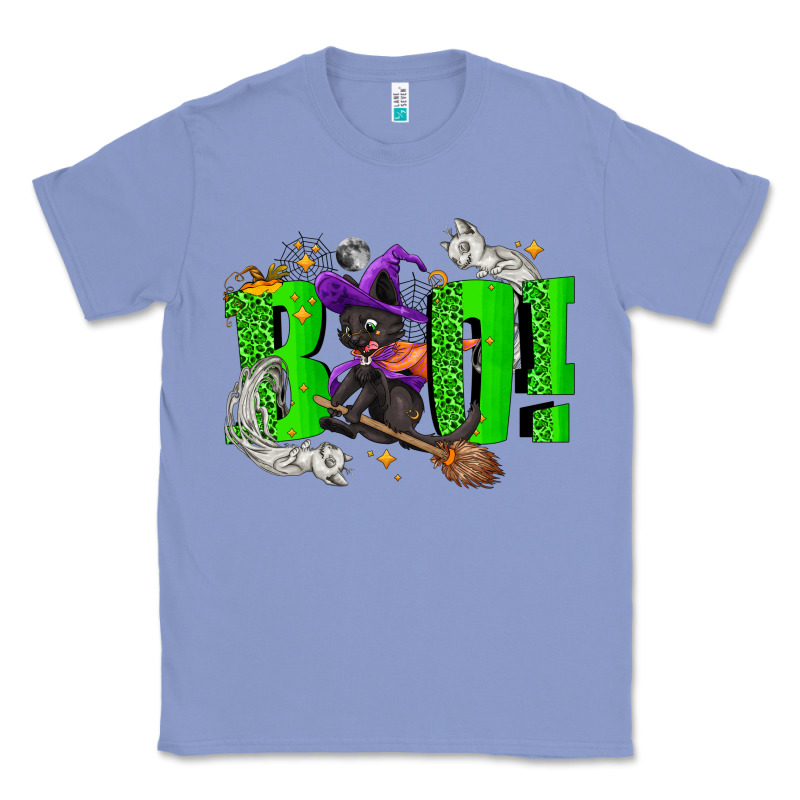 Boo! With Black Cat Halloween Classic Tee by NancyCooperArtShop | Teevron