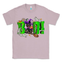 Lilac Boo! with black cat Halloween Classic Tee - NancyCooperArtShop