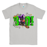 Moon Dust Boo! with black cat Halloween Classic Tee - NancyCooperArtShop