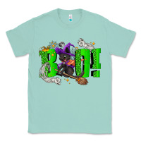 Seafoam Boo! with black cat Halloween Classic Tee - NancyCooperArtShop