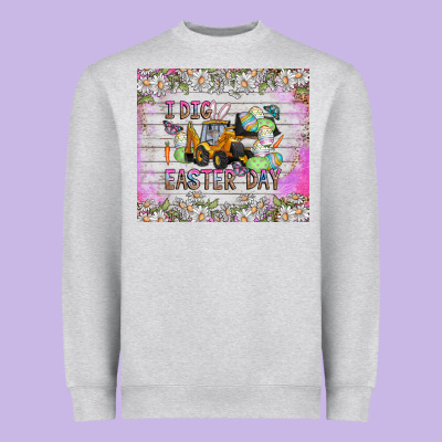 I Dig Easter Day Heavyweight Sweatshirt Designed By Cowhidedigitalart